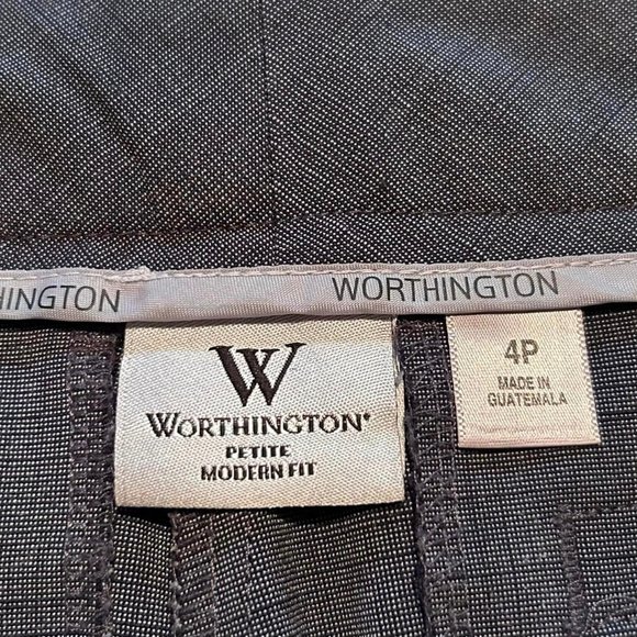 SIZE 4 Petite Modern Fit Worthington Grey Dress Slacks - Picture 3 of 10